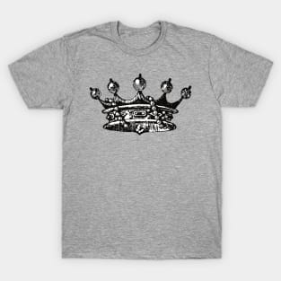 Royal Crown | Vintage Crown | Black and White | T-Shirt